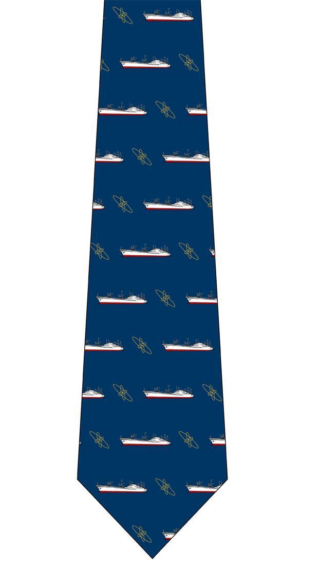 Tie - $35.00 The royal blue tie is made of silk.