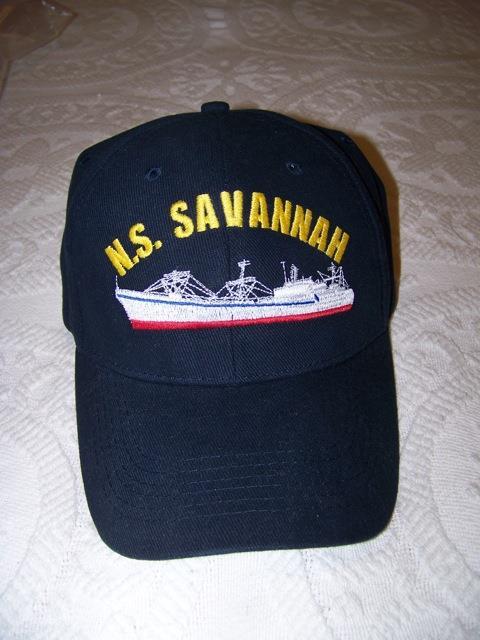 Hats - $20.00 The hat is dark blue with an embroidered picture of the ship.