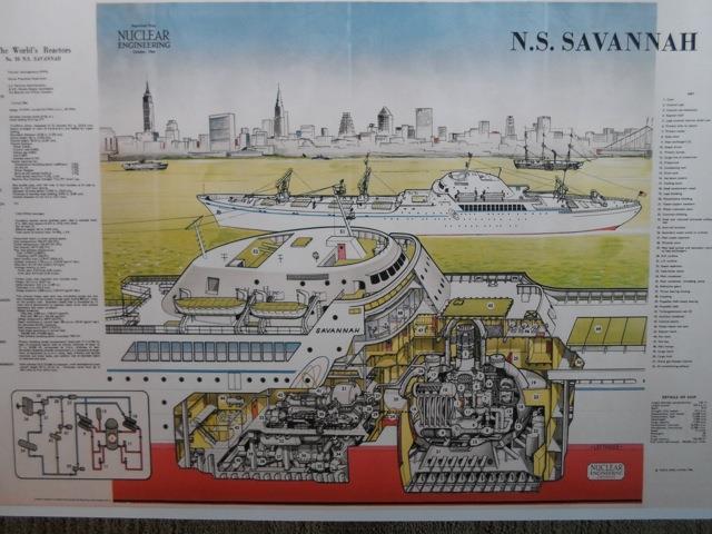 Large Cutaway Poster of the N.S. Savannah - $25.