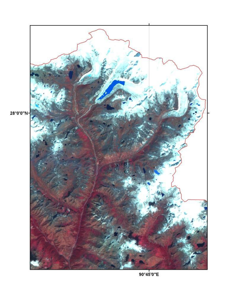 Elevation in meter GLOF HYDROGRAPH AT CHAMKHARCHU H.E. PROJECT BHUTAN x-section of downstream lake V=54.18 Mm 3 Chubda Lake D=40 m 118.