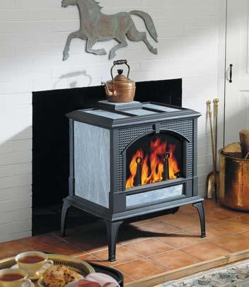 THE KEYSTONE WOODSTOVE Fireplace Romance PLUS Clean-Burning Efficiency Settle down in front of the perfect fireplace alternative.