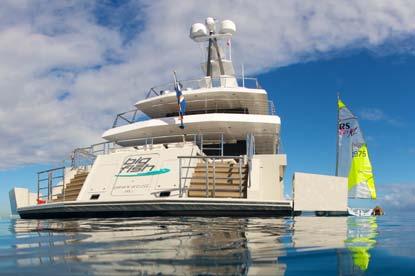 This is the widest swim platform of any yacht under 65 meters.