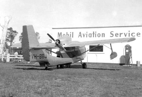 VH-BBJ at Pelican airfield, near