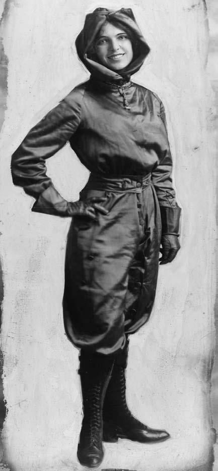 Quimby set other records: She was the first woman to fly at night (1911) and the first woman to cross the English Channel in the pilot s seat (1912). She broke a fashion barrier, too.
