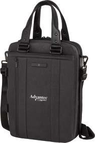 Expands 1" (3 cm) for additional capacity. Padded, removable backpack straps zip-away into the back panel.