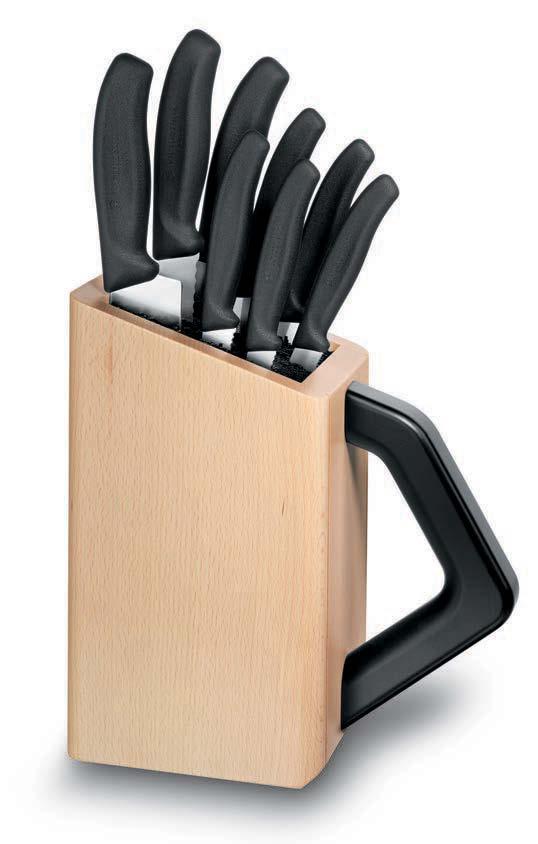 SWISS CLASSIC Cutlery Blocks 6.7173.8 SWISS CLASSIC CUTLERY BLOCK, 8 PIECES beechwood with Nylon inlay Height: 38,2 cm content: Steak knife 6.