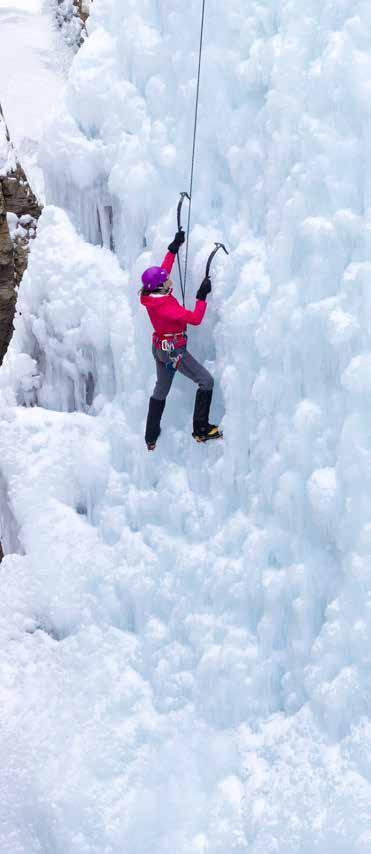 Waterfall ice climbing is an unbelievably exhilarating sport and we invite you to experience it with Yamnuska s ice climbing guides.