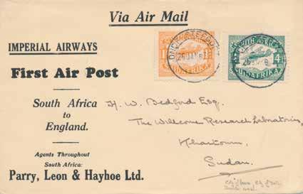 Africa. The mail was transferred to the City of Delhi which was forced into an emergency land in a swamp near Broken Hill, Australia and as such the mail was delayed!