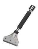 FLOOR & TIL 42 Heavy Duty Floor & Tile Scrapers 12010 3" Heavy Duty Bent Chisel Scraper Extra-heavy-duty high-carbon steel scraper for use with paint removers. 3" blade bent 20 for easy paint removal.