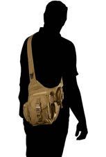 overthe-shoulder strap, or it can be worn as a backpack when loaded down with everything