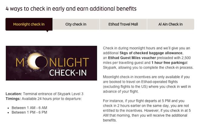 Marketing City Terminal to your customers b Etihad Airways Moonlight Checkin 5kg extra luggage allowance A voucher for,500 Etihad Guest