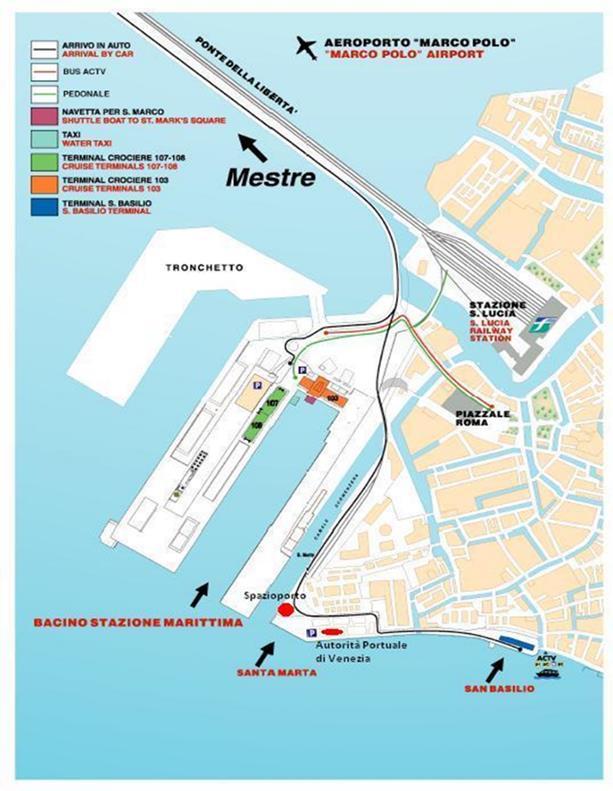 DIRECTIONS How to get to our premises by PUBLIC TRANSPORT FROM THE TRAIN STATION (SANTA LUCIA) - Waterbus ACTV n. 4.1 or 5.1, stop at Santa Marta - From Santa Marta to Santa Lucia: Waterbus ACTV n. 4.2 or 5.