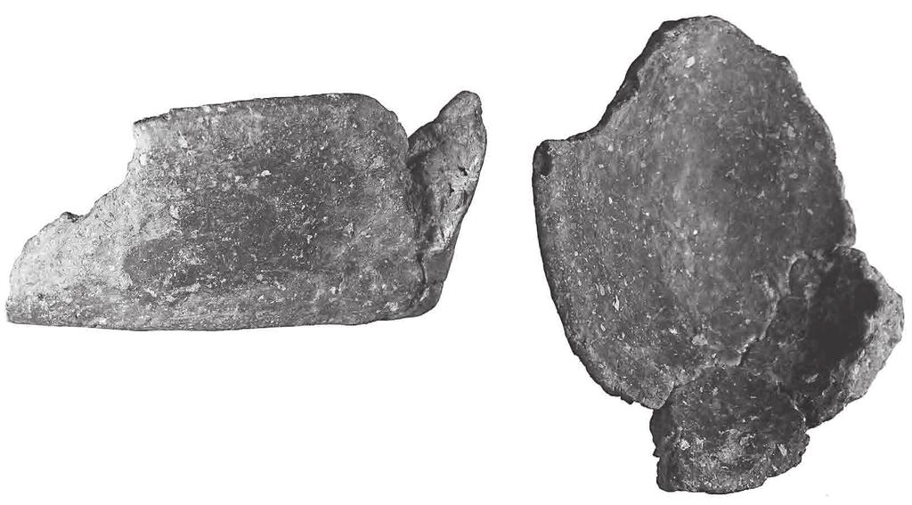 AN EARLY MINOAN BOAT MODEL FROM KEPHALA PETRAS, SITEIA 157 0 2 cm Figure 17.2. The Kephala Petras boat model, side view (left) and top view (right). Photo by Chronis Papanikolopoulos.