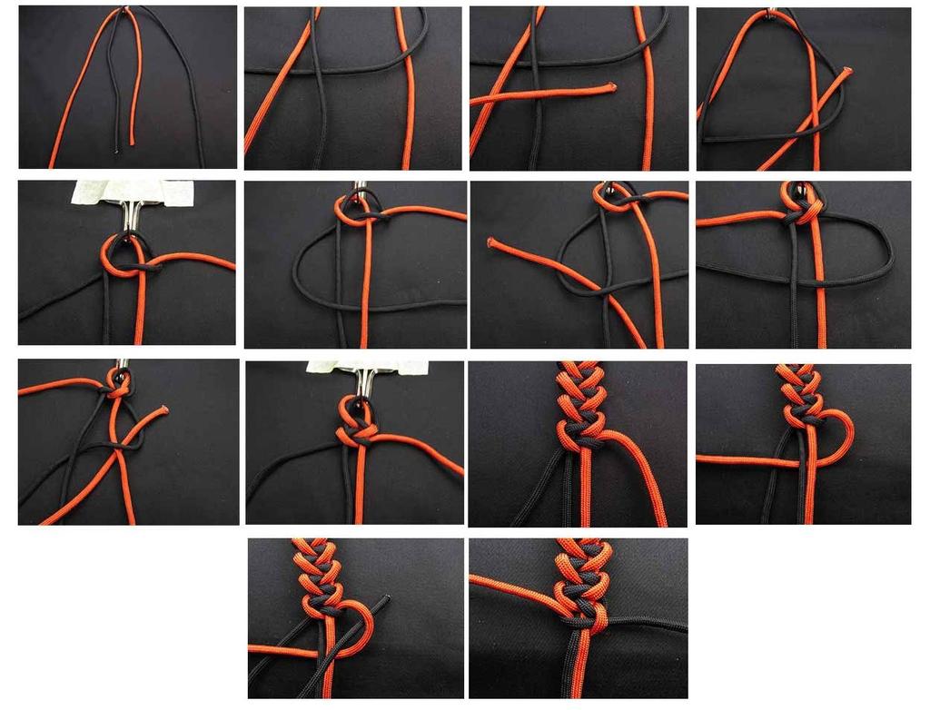 The Sharkbone Knot You will need a buckle in order to secure your paracord pieces with a self-tie of the paracord. You ll end up with two fixed cords and two loose ones.