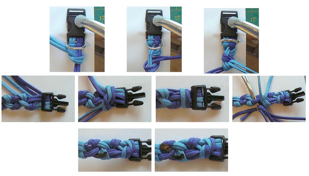 The Seesaw Knot This is perhaps one of the fastest and easiest types of paracord braids that you can do, though it is essentially just a series of knots.