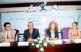 Code of Conduct 2003 : Accor in Asia is the first hotel group to sign ECPAT s Code of Conduct Protecting Children from sexual exploitation.