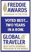 Loyalty Program in the World 2 years in a row Global Traveler magazine, December 2005/January 2006 Hotel Program of the Year 2 years in a row Inside Flyer Magazine, 2005, 2006 Top Pick for Best