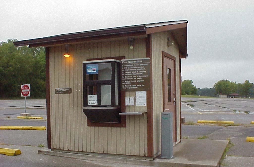for a campground or day use area (Para. 4.10.1) Photo I-18. Honor vault at entrance station, Example 2. J.