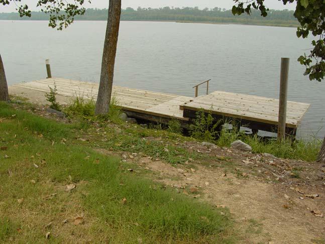 Photo N-9. Courtesy dock, Example 5. Taylor Ferry Recreation Area, Fort Gibson Lake, OK (Table 5.