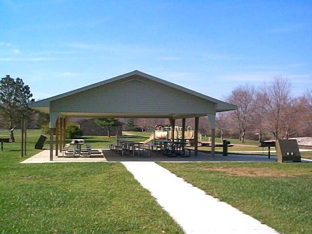 Picnic shelter features and amenities, View 2. Cave Run Lake, KY.