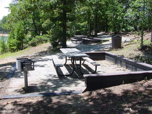 Photo P-13. Single picnic site. Lake Springs Day Use Area, J. Strom Thurmond Lake, GA.