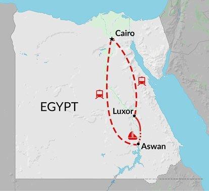 Pyramids, boat trip to Philae temple, overnight Felucca cruise, Luxor temples & tombs Places Visited: Cairo, Aswan & Luxor View this tour on our website Itinerary A short family adventure that