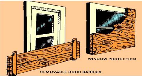 As an alternative, standing pipes on both sides of a door may be used to secure a removable barrier (see Figure 14). Figure 12. Telephone Pole Barrier 5 Figure 14.