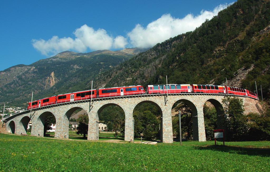 2 However, what makes Graubünden really unique? It is the small red one, as the Rhaetian Railway was lovingly named by its friends.