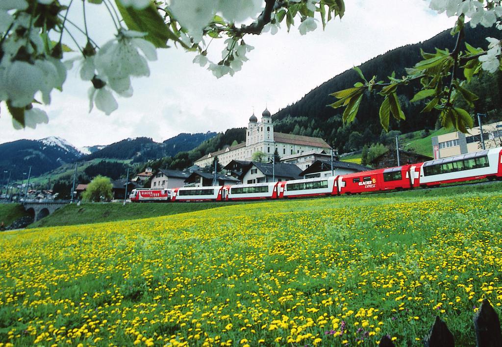 As the highest railway line across the Alps, the Bernina Express connects the rth of Europe with the South, and bridges gaps between language regions and cultures.
