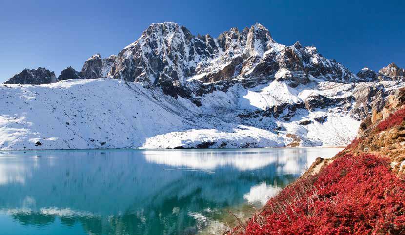 Gokyo s stunning and remote glacial lakes are a wonderful sight, changing colour with the light.