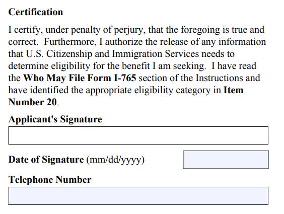 Step 2: Prepare and Mail the OPT Application Complete the Form I-765 Troubleshooting Signature Line: In some cases the Don t forget to sign!