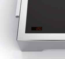 TAVOLA'S OYSTER CHAFER, ANY INDUCTION-COMPATIBLE PAN OR CONTAINER Stainless Steel 18/10 housing and handles Temperature range: 122-212 F / 50-100 C Temperature displayed on