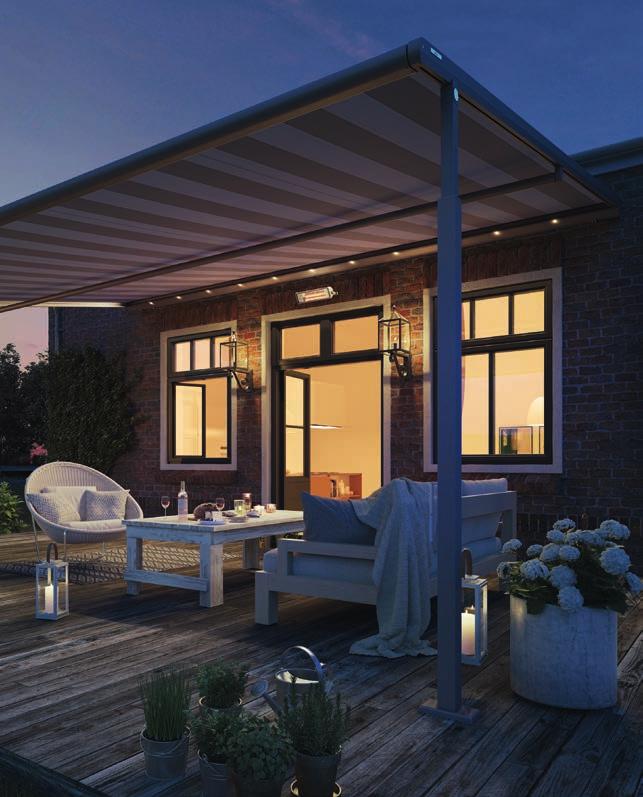 Light and warmth for ultimate comfort thanks to LEDs and a heating system Your options for great comfort: enjoy evenings on the patio