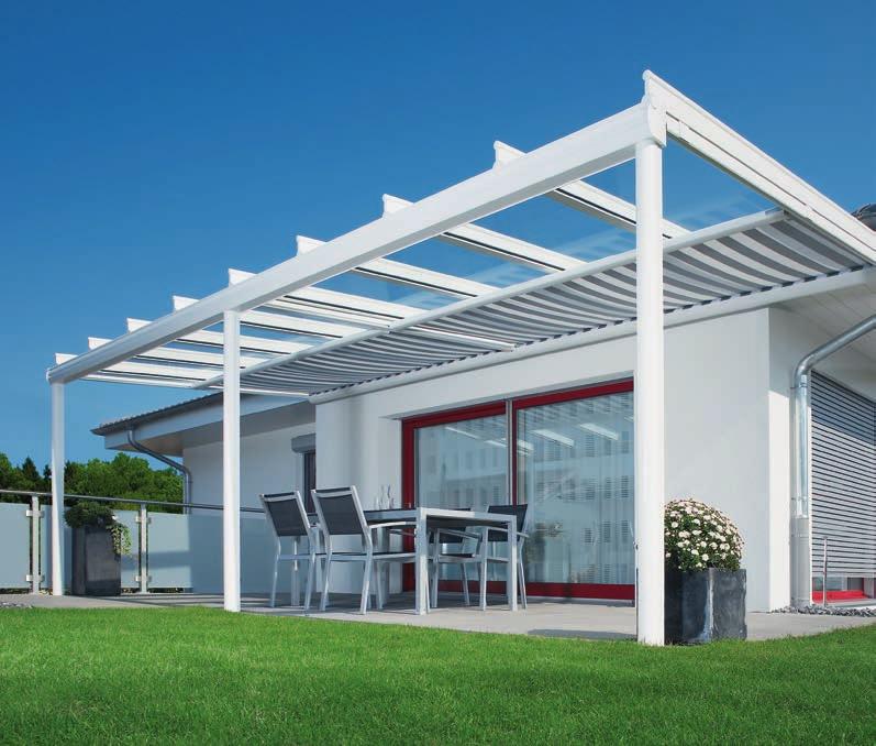 Frame colour RAL 9016 I Pattern 3-865 The right patio roof for every application Also in terms of quality patio roofs by weinor have a lot to offer.