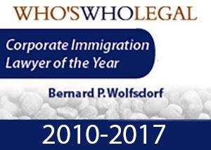 consecutive years 2010-2017 Tier 1 Top Rated Immigration Attorney in California by Chambers & Partners