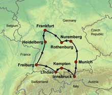Day 2 Frankfurt - Heidelberg - Black Forest In the morning we travel from Frankfurt to Heidelberg.