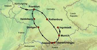 This morning we depart for Rothenburg ob der Tauber, one of the oldest and most beautiful cities in Romantic Germany. Sightseeing tour of one of Germany s most romantic towns.