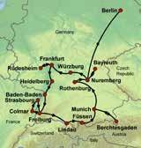 seat reservation from Nuremberg to Berlin Transportation by car, minivan or bus during day 1-10 English speaking tour guide during day 1-10 Accommodation at the hotels described or similar Welcome