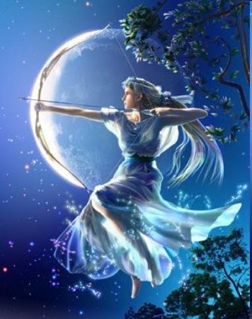 Artemis Artemis is the goddess of the moon and hunting.