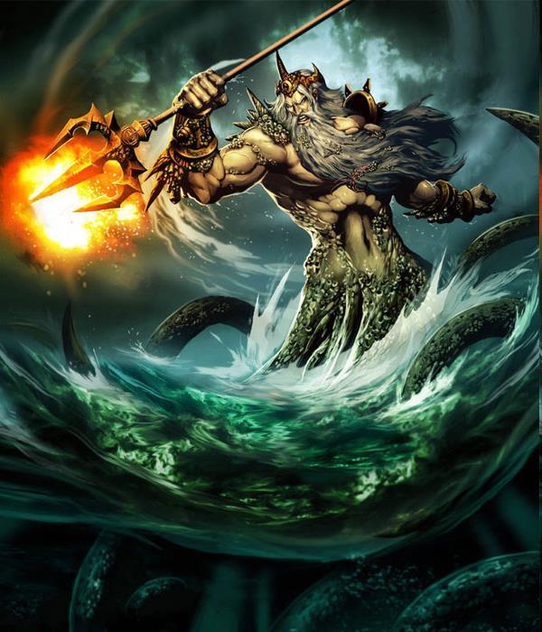 Poseidon Poseidon was god of the sea and brother to Zeus and Hades.