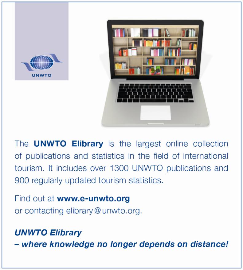 Volume 1 Advance Release January 1 The detailed information in the continuation of the UNWTO Tourism Barometer and its Statistical Annex is not included in the complimentary excerpt of this document.