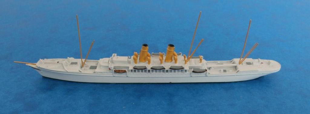 G Rawalpindi (P & O, 1925) G Balmoral Castle (Union Castle, 1910) G Empress of India (Canadian Pacific, 1891) HAI G HMS Carmania (AMC, 1914) The HAI range of some 600 warship models, although not to