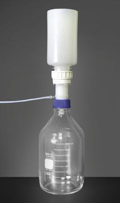 NEW Vacuum Filtration Reusable Vacuum Filters The Better, Faster Way to Filter! Quickly and easily filter your liquids into a standard Pyrex media bottle!