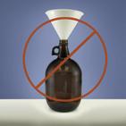 Over a 24 hour period, a 4 liter bottle containing 3 liters of acetone in the fume hood with Safety ECO Funnel on the top will differ greatly in emissions from a container with a regular funnel.