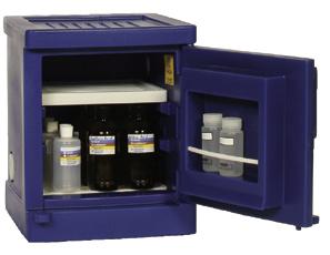 FREE SHIPPING ON ALL SAFETY CABINETS EG-CRA-P44W The 44 gallon model (right) features independent upper and lower compartments to allow for segregation of reactive chemicals.