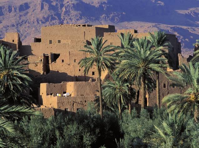 21 Almond trees, date palms, fig trees and olive trees an oasis of refreshing greenery in a stark world of jagged rock The Todra Gorge Continuing along the same road, gardens give way to ochre red