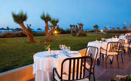 RESTAURANTS Rithymna Main Restaurant Serves breakfast, lunch and dinner with delicious Greek and international specialties.