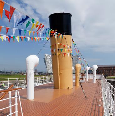 Designed by Thomas Andrews and built using the same design, it s similarities to RMS Titanic are plain to see.