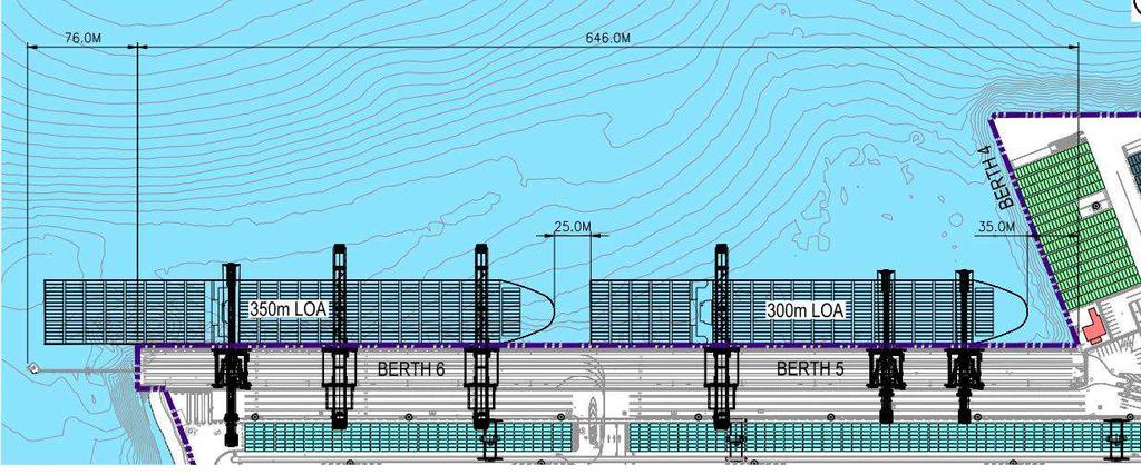 Vancouver Fraser Port Authority Centerm Expansion Project Marine Transportation Impact Study berth fendering system, this investigation is outside the current scope of CEP, and would only be needed