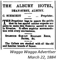 Image 19-20: Albury Hotel built and opened by Charles Schmiedt in November 1876 to a design by John Gordon, the hotel contained 15 rooms.